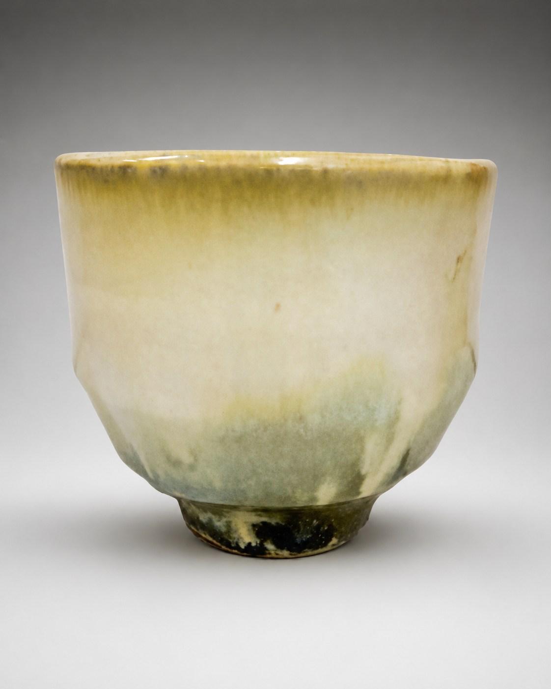 Hamada Shoji — Bowl, poured glaze. A Stoneware Bowl, Japanese stoneware, Showa period, 20th century.