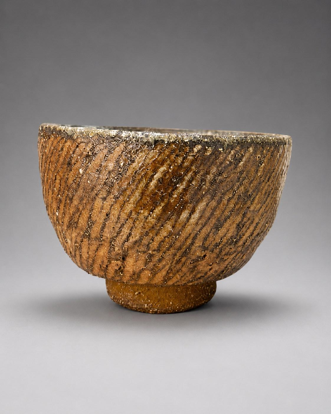 Hamada Shoji — Chawan / Tea Bowl. A Stoneware chawan [tea bowl], Japanese stoneware, Showa period, 20th century.