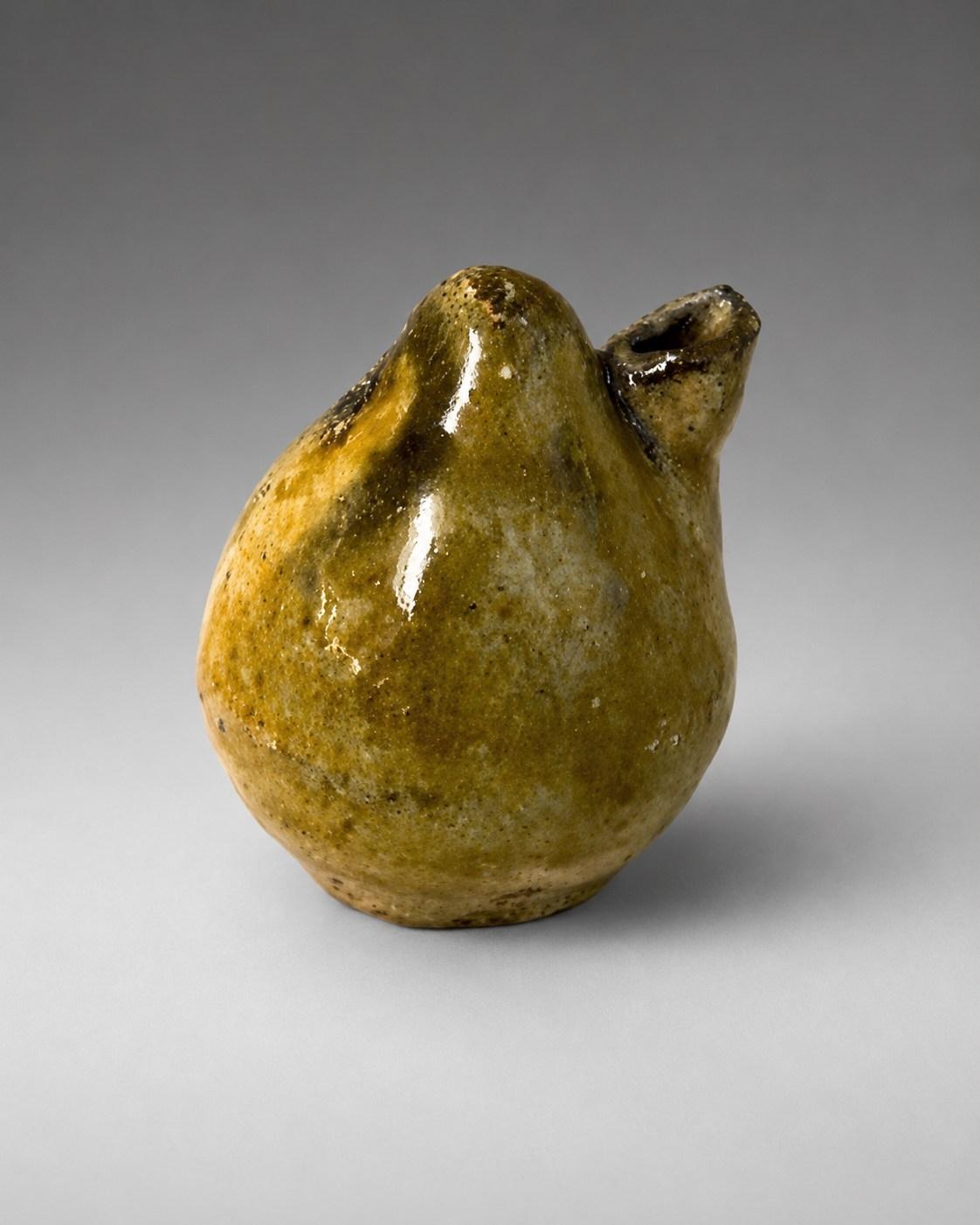 Hamada Shoji — Suiteki / Water Dropper. A Stoneware suiteki [water dropper], Japanese stoneware, Showa period, 20th century.