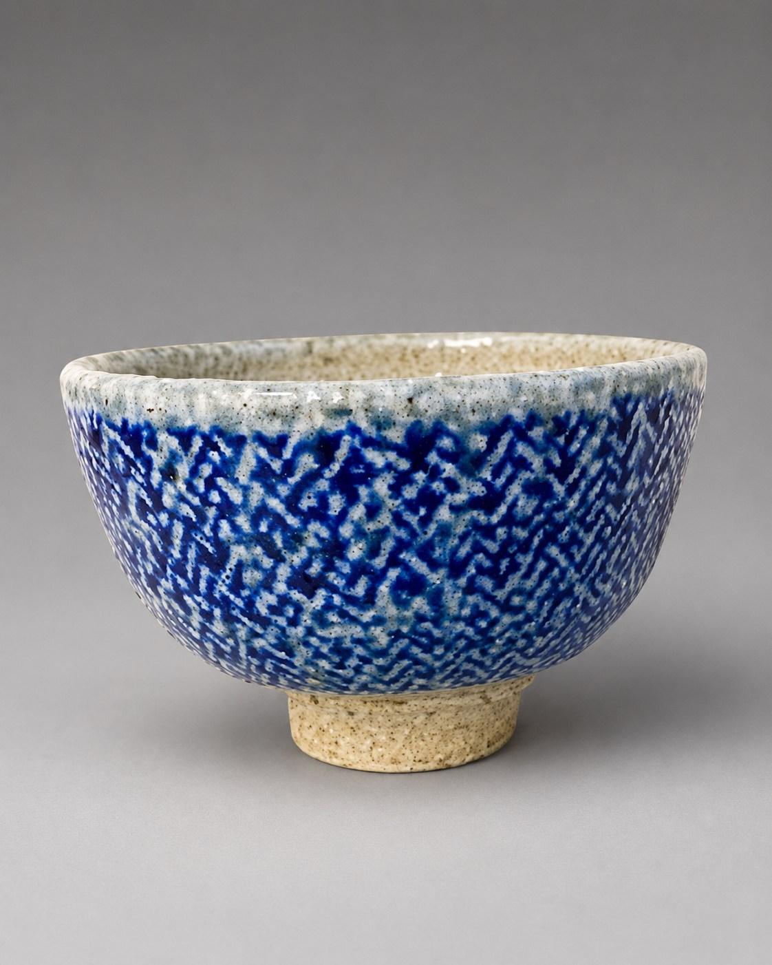 Shimaoka Tatsuzo — Chawan / Tea Bowl. A Stoneware chawan [tea bowl], Japanese stoneware, Showa period, 20th century.