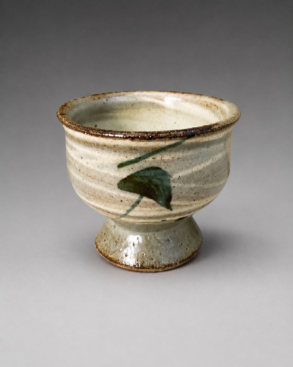 Shimaoka Tatsuzo — Sakazuki / Sake Cup. A Stoneware sakazuki [sake cup], Japanese stoneware, Showa period, 20th century.