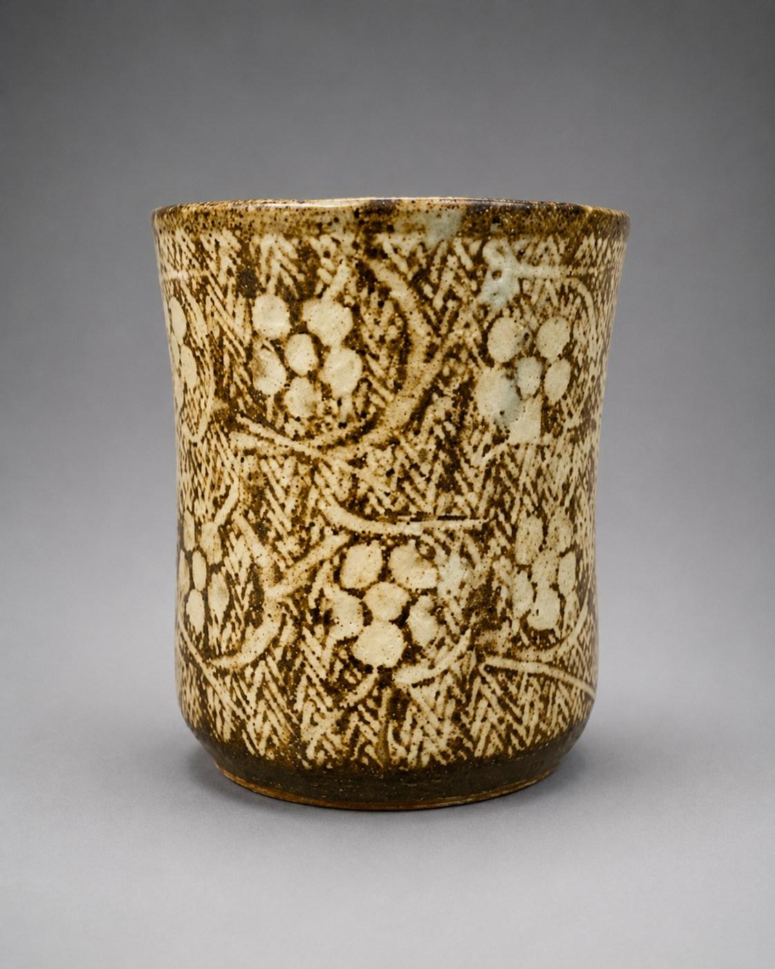 Shimaoka Tatsuzo — Vase. A Stoneware Vase, Japanese stoneware, Showa period, 20th century.